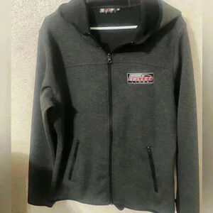 Heat Last Weather Proof Dark Heather Gray Hooded Zip Up Jacket Size XL NWOT